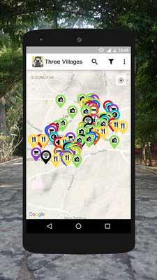 Emulate Android APK Three Villages Malta Map