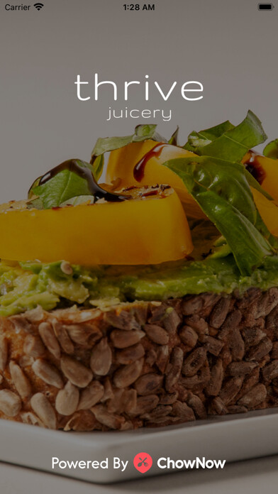 Emulate iPhone app Thrive Juicery using MyAndroid