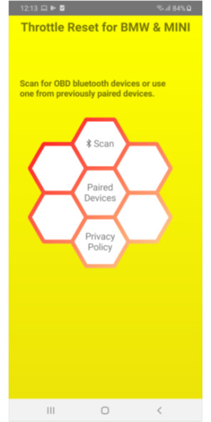 Run android online APK Throttle Reset for BMW/MINI from MyAndroid or emulate Throttle Reset for BMW/MINI using MyAndroid