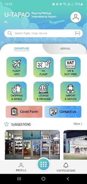 Emulate iPhone app TH Smart Airport using MyAndroid