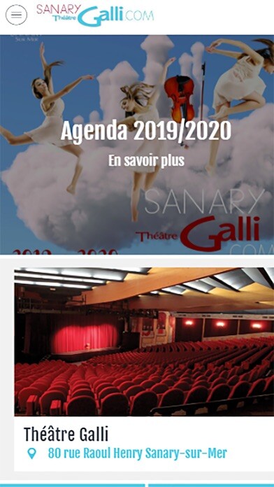 Emulate iPhone app Théâtre Galli using MyAndroid