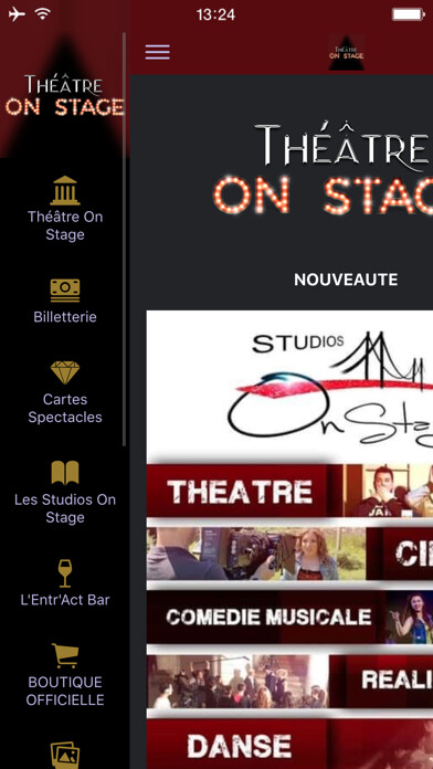 Emulate iPhone app Théâtre On Stage using MyAndroid Emulate iPhone app Théâtre On Stage using MyAndroid