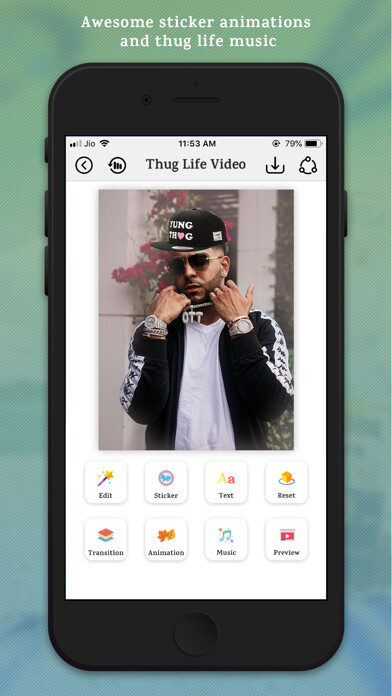 Emulate iPhone app Thug Life Maker - Meme Maker using MyAndroid