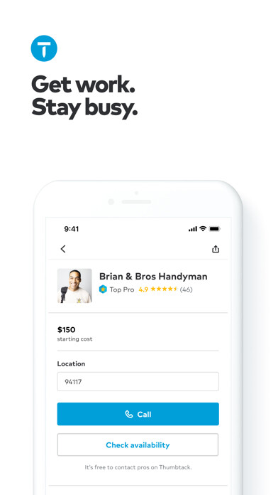 Emulate iPhone app Thumbtack for Professionals using MyAndroid Emulate iPhone app Thumbtack for Professionals using MyAndroid