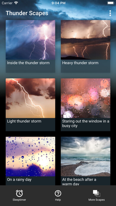 Emulate iPhone app Thunder SoundScapes using MyAndroid