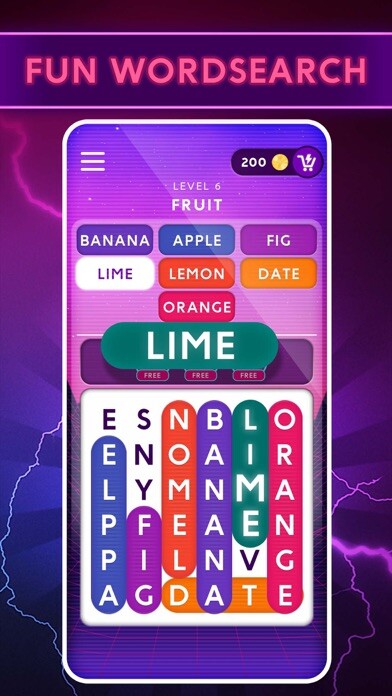 Emulate iPhone app ThunderWords - Word Search using MyAndroid Emulate iPhone app ThunderWords - Word Search using MyAndroid