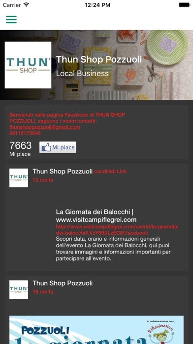 Emulate iPhone app Thun Shop Pozzuoli using MyAndroid
