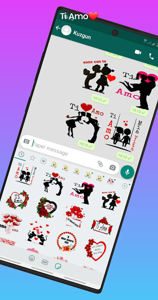 Run android online APK Ti Amo Amore Mio WAStickerApps from MyAndroid or emulate Ti Amo Amore Mio WAStickerApps using MyAndroid