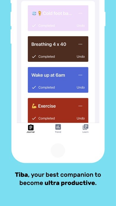 Emulate iPhone app Tiba - Habit Tracker Companion using MyAndroid Emulate iPhone app Tiba - Habit Tracker Companion using MyAndroid