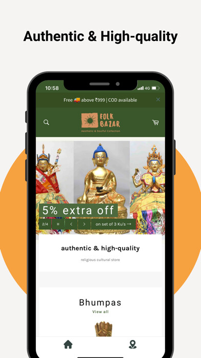 Emulate iPhone app Tibetan Buddhist - Folk Bazar using MyAndroid Emulate iPhone app Tibetan Buddhist - Folk Bazar using MyAndroid