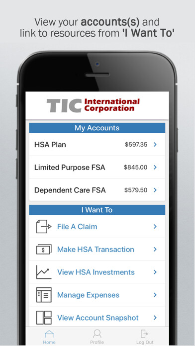 Emulate iPhone app TIC International Benefits using MyAndroid