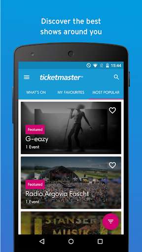 Run android online APK Ticketmaster Switzerland from MyAndroid or emulate Ticketmaster Switzerland using MyAndroid