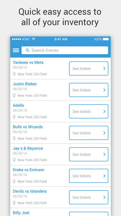Emulate iPhone app TicketNetwork Mobile POS using MyAndroid
