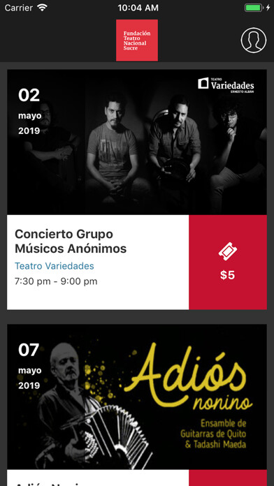 Emulate iPhone app Tickets Teatro Sucre using MyAndroid Emulate iPhone app Tickets Teatro Sucre using MyAndroid