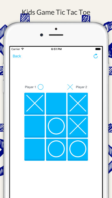 Emulate iPhone app Tic Tac Toe-Lovely Kids Game using MyAndroid