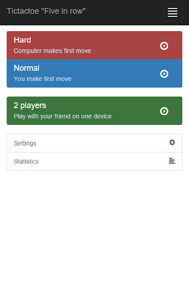 Run android online APK Tictactoe "Five in row" from MyAndroid or emulate Tictactoe "Five in row" using MyAndroid