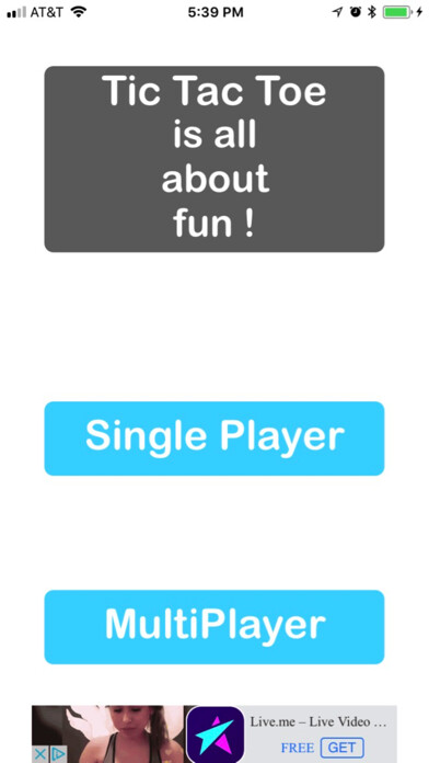 Emulate iPhone app Tic Tac Toe X2 using MyAndroid