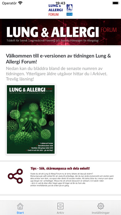 Emulate iPhone app Tidningen Lung & Allergi forum using MyAndroid Emulate iPhone app Tidningen Lung & Allergi forum using MyAndroid