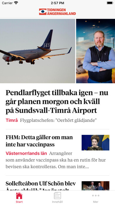 Emulate iPhone app Tidningen Ångermanland using MyAndroid Emulate iPhone app Tidningen Ångermanland using MyAndroid