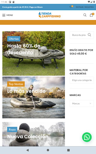 Run android online APK Tienda Carpfishing from MyAndroid or emulate Tienda Carpfishing using MyAndroid
