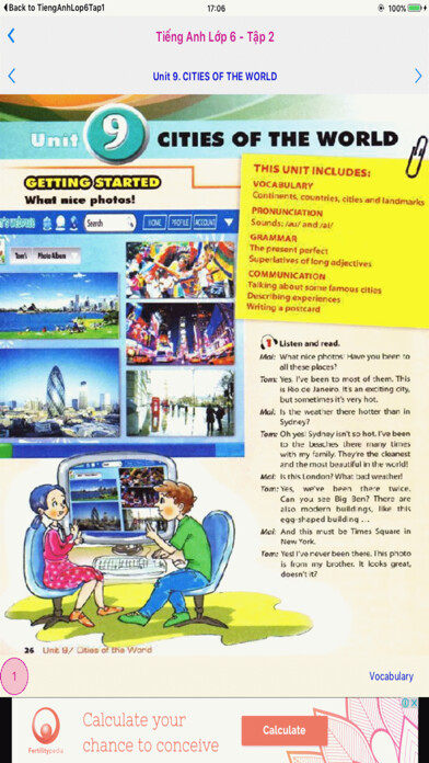 Emulate iPhone app Tieng Anh 6 - English 6 - Tap 2 using MyAndroid