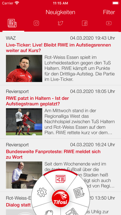 Emulate iPhone app Tifosi Essen using MyAndroid Emulate iPhone app Tifosi Essen using MyAndroid