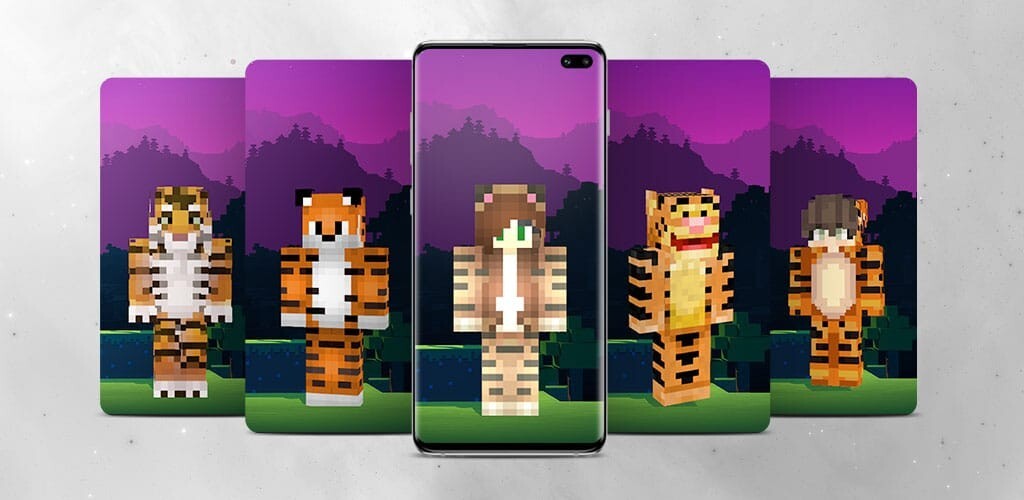 Run android online APK Tiger Skin for Minecraft from MyAndroid or emulate Tiger Skin for Minecraft using MyAndroid