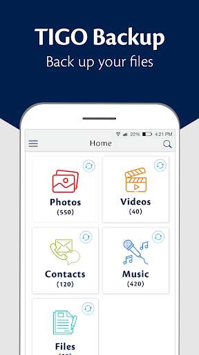 Run android online APK Tigo Backup from MyAndroid or emulate Tigo Backup using MyAndroid