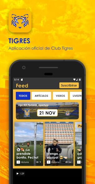 Run android online APK Tigres Oficial from MyAndroid or emulate Tigres Oficial using MyAndroid