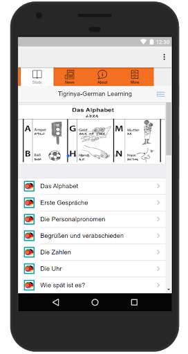 Run android online APK Tigrinya To German Learning from MyAndroid or emulate Tigrinya To German Learning using MyAndroid