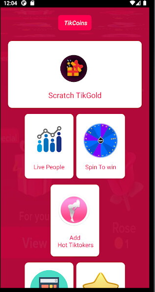 Run android online APK TikCoins - Gift  coin for Tik from MyAndroid or emulate TikCoins - Gift  coin for Tik using MyAndroid