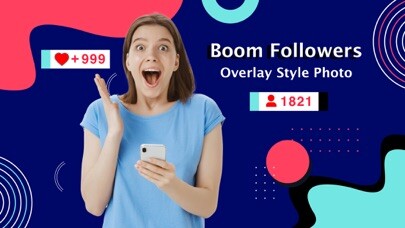 Emulate iPhone app TikFollow Overlay Style Photo using MyAndroid