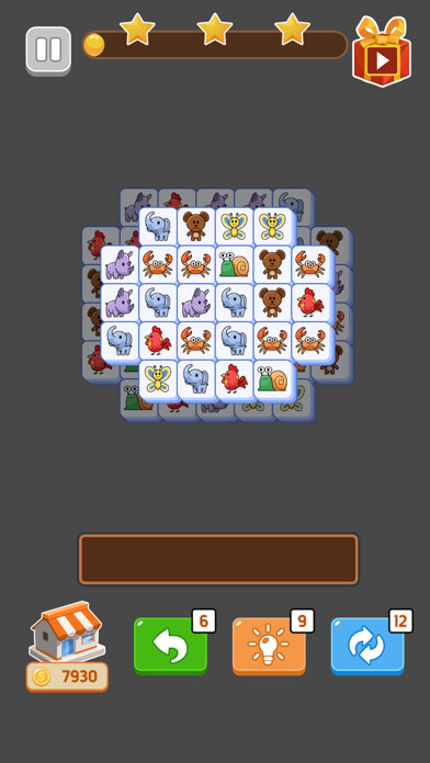 Emulate iPhone app Tile 3 - match animal puzzle using MyAndroid