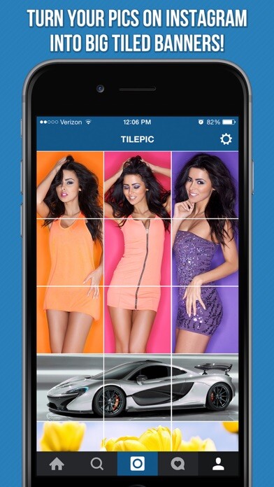 Emulate iPhone app Tile Pic - Photo Banner Editor using MyAndroid Emulate iPhone app Tile Pic - Photo Banner Editor using MyAndroid
