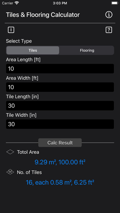 Emulate iPhone app Tiles and Flooring Calculator using MyAndroid Emulate iPhone app Tiles and Flooring Calculator using MyAndroid