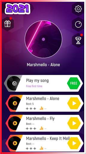 Run android online APK Tiles Hop EDM for Marshmello - Alan Walker 2021 from MyAndroid or emulate Tiles Hop EDM for Marshmello - Alan Walker 2021 using MyAndroid