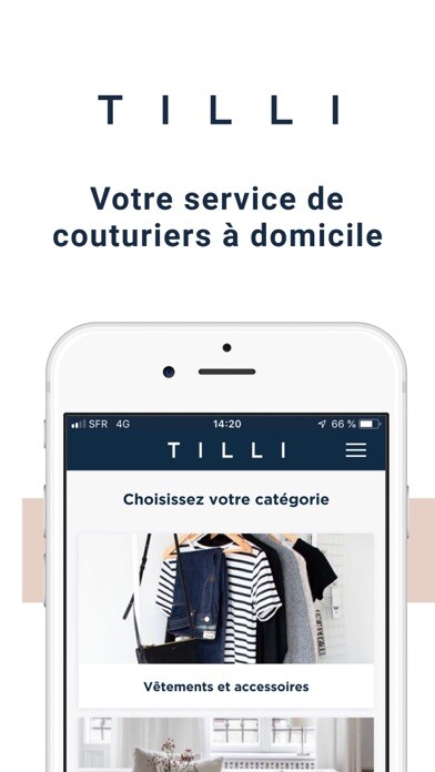 Emulate iPhone app Tilli - Couturier à Domicile using MyAndroid