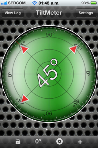 Emulate iPhone app TiltMeter - Advanced Level and Inclinometer - Free using MyAndroid Emulate iPhone app TiltMeter - Advanced Level and Inclinometer - Free using MyAndroid