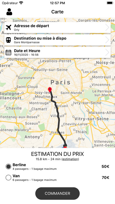 Emulate iPhone app TIMA Chauffeurs privés using MyAndroid Emulate iPhone app TIMA Chauffeurs privés using MyAndroid
