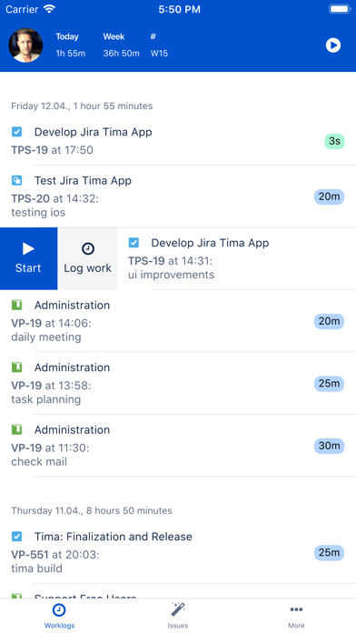 Emulate iPhone app Tima - Jira Timer & Worklogs using MyAndroid Emulate iPhone app Tima - Jira Timer & Worklogs using MyAndroid