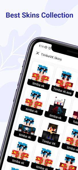 Run android online APK Timba Vk Skins for Minecraft from MyAndroid or emulate Timba Vk Skins for Minecraft using MyAndroid