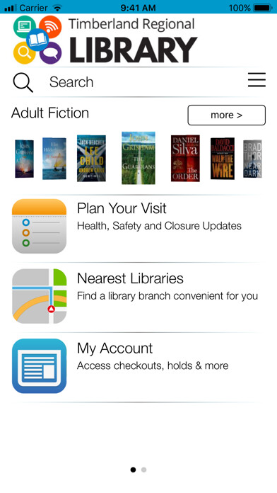 Emulate iPhone app Timberland Regional Libraries using MyAndroid Emulate iPhone app Timberland Regional Libraries using MyAndroid