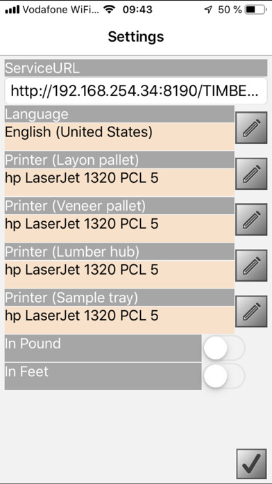 Emulate iPhone app TIMBERplus Pallet using MyAndroid