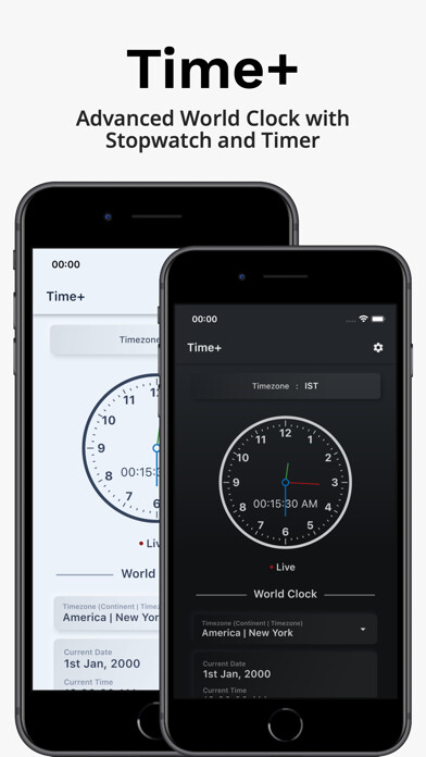 Emulate iPhone app Time+ - Accurate World Clock using MyAndroid