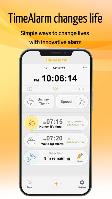Emulate iPhone app TimeAlarm-Alarm chages life using MyAndroid