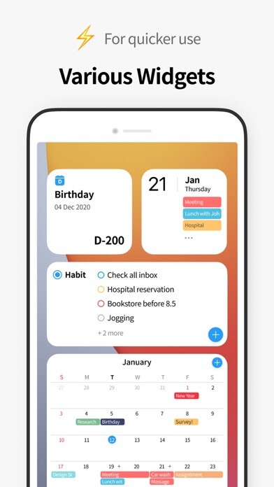 Emulate iPhone app TimeBlocks - Mobile Planner using MyAndroid