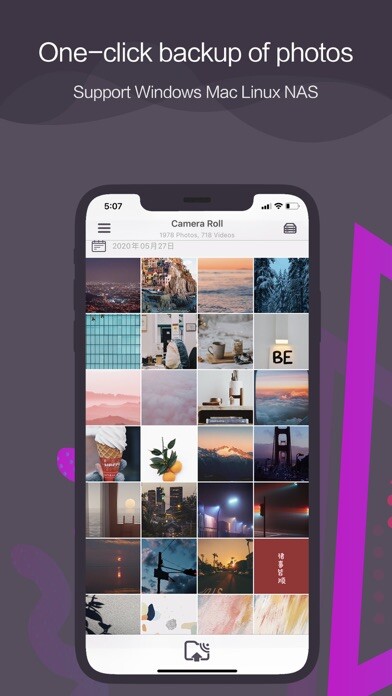 Emulate iPhone app Time Box - photo backup using MyAndroid