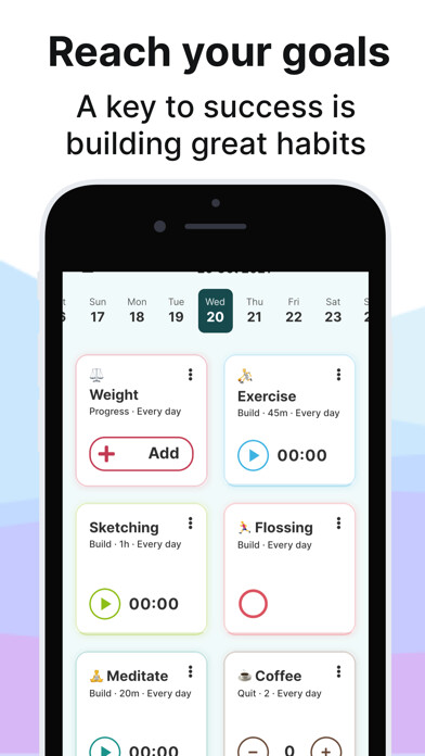 Emulate iPhone app Timecap: Habit tracker & Timer using MyAndroid