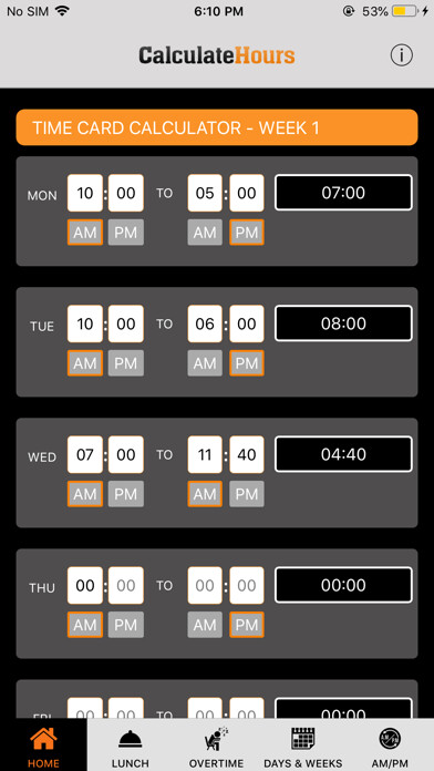 Emulate iPhone app Time Card Calculator-Timeclock using MyAndroid Emulate iPhone app Time Card Calculator-Timeclock using MyAndroid