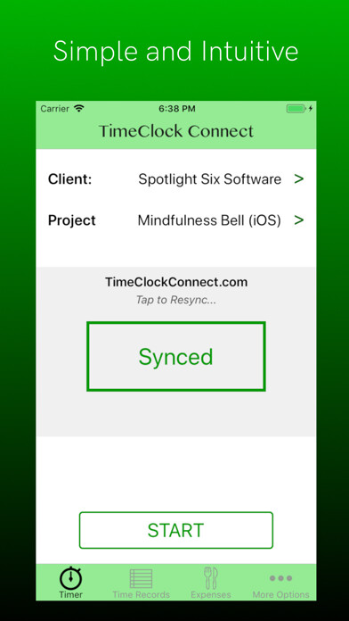 Emulate iPhone app TimeClock Connect: Track Hours using MyAndroid